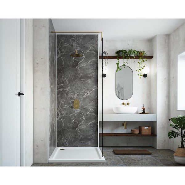 Mermaid Timeless Welsh Slate tongue and groove shower wall panel 2420 x 585