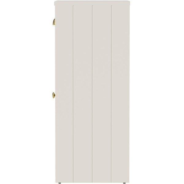 Orchard Dulwich stone ivory storage unit 800 x 400mm - brushed brass