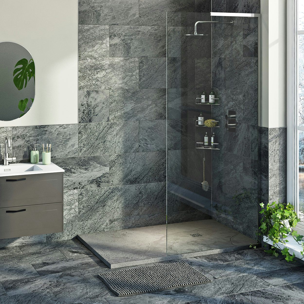 Slate shower deals