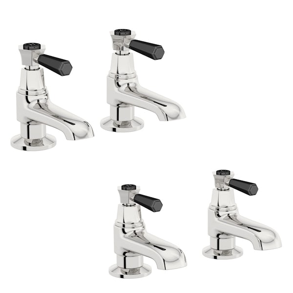 The Bath Co. Beaumont lever basin and bath pillar tap pack