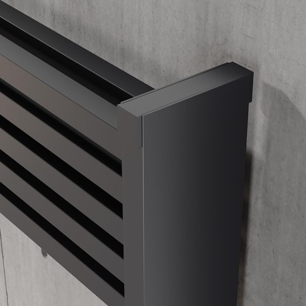 Vogue Nova Scotia textured grey aluminium radiator