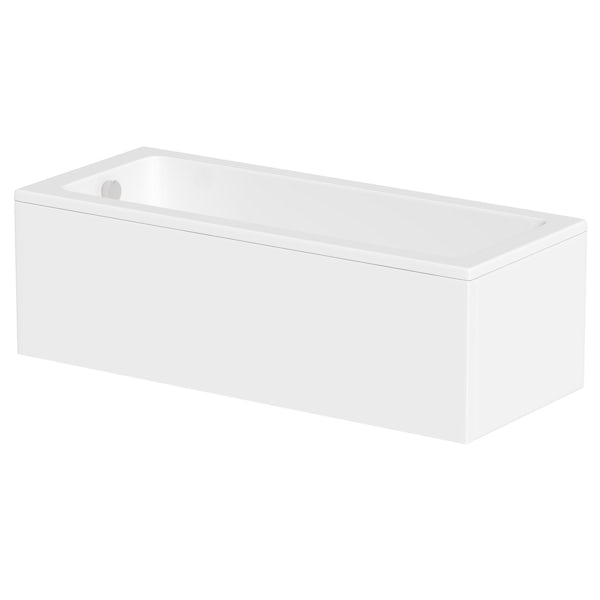 Orchard square edge single ended straight bath 1400 x 700 new