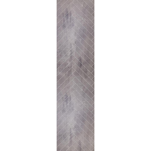 Showerwall cement herringbone tile effect 2400 x 600