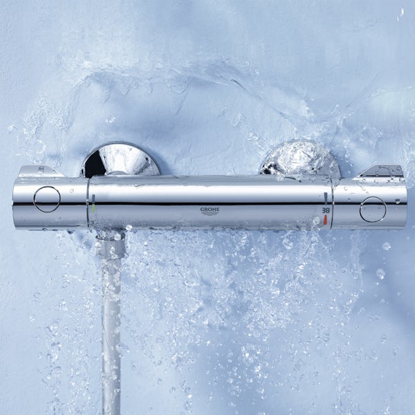 Grohe Grohtherm 800 thermostatic shower set with slider rail kit