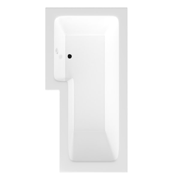 Mode Tate bathroom suite with left handed L shaped shower bath