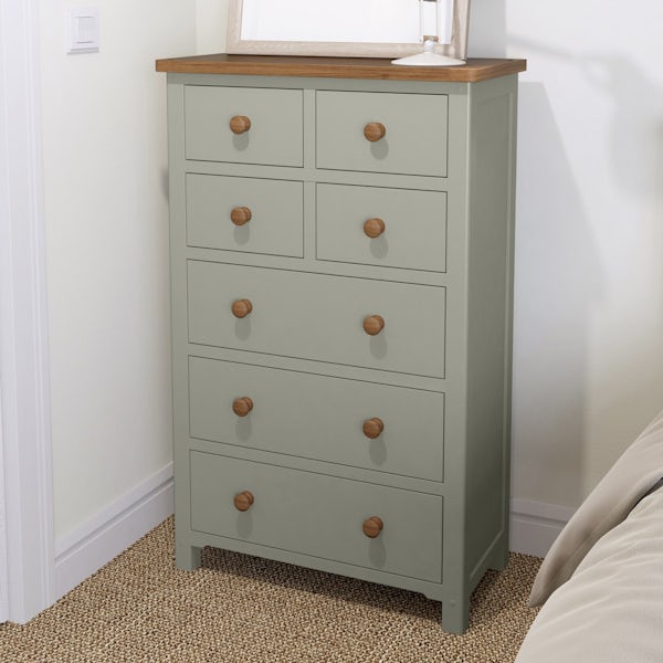 Rome Oak & Grey 4 over 3 Drawer Chest