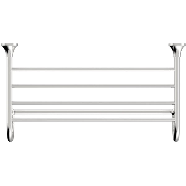 Accents round traditional towel shelf