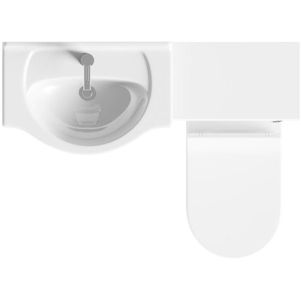Orchard Eden white 1155mm combination with Eden contemporary back to wall toilet
