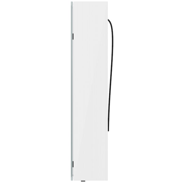 Mode Mayne LED illuminated mirror cabinet 600 x 500mm with demister & charging socket