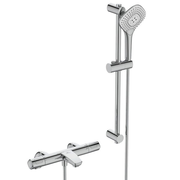 Ideal Standard Ceratherm T100 exposed thermostatic bath shower mixer and shower pack