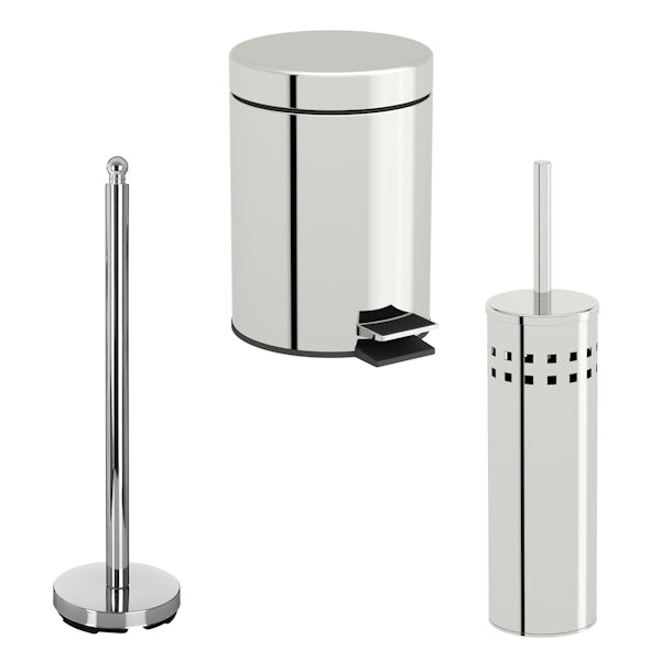 Accents 3 piece freestanding multi roll toilet accessory pack