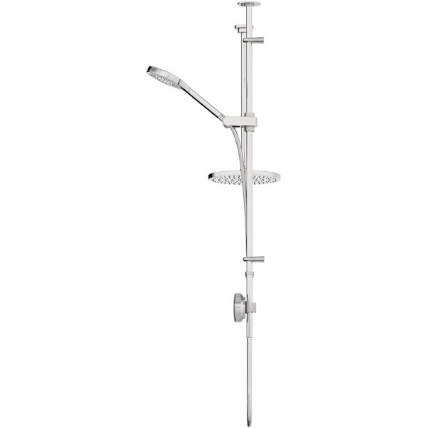 Aqualisa Unity Q smart exposed shower pumped with adjustable handset and ceiling head