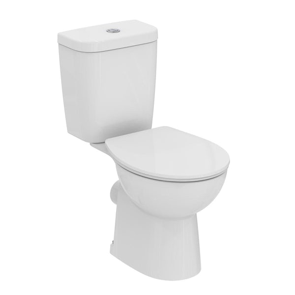 Armitage Shanks Sandringham 21 smooth close coupled toilet-to-go pack with seat