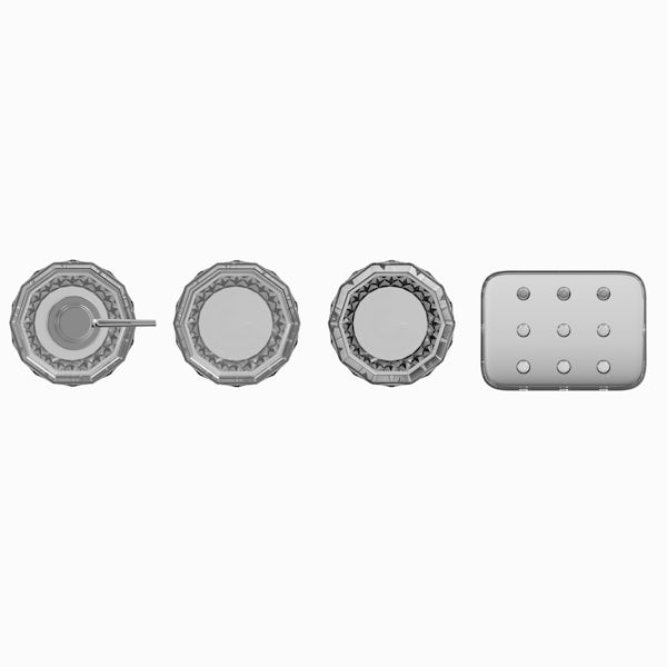 Accents Cristallo clear 4pc bathroom accessory set