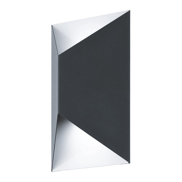 Eglo Predazzo outdoor wall light IP44 in anthracite and white