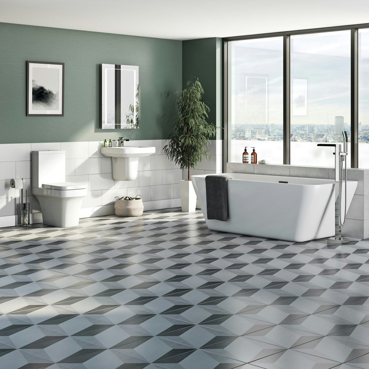 Mode Carter complete freestanding bath suite with taps and wastes |  VictoriaPlum.com