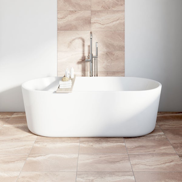 British Ceramic Tile Stone almond matt tile 298mm x 498mm