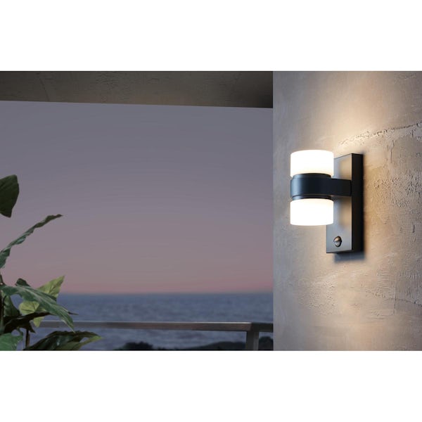 Eglo Atollari outdoor wall light IP44 in anthracite and white