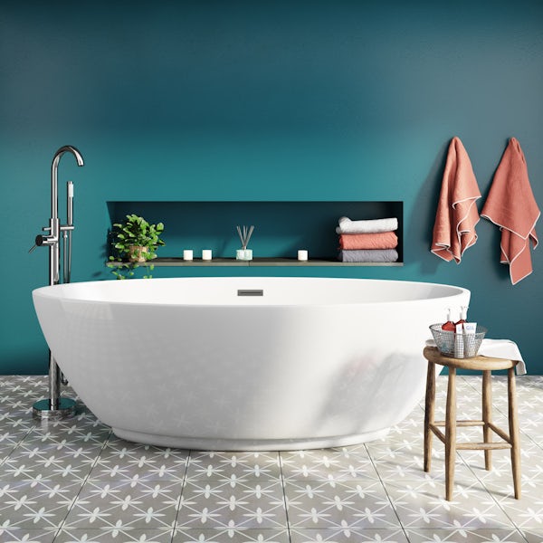 Mode Harrison bathroom suite with freestanding bath 1790 x 810
