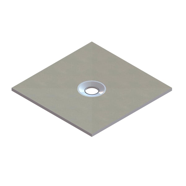 Wet Room Square Tray With Centre Waste