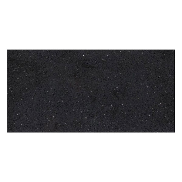 Galaxy black quartz wall and floor tile 300mm x 600mm