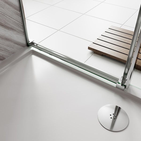 Mode Foster stainless steel sliding shower door 1200mm