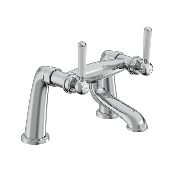 The Bath Co. Aylesford Vintage basin and bath mixer tap pack