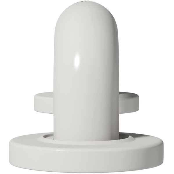 Nymas Plastic fluted concealed fitting white grab rail