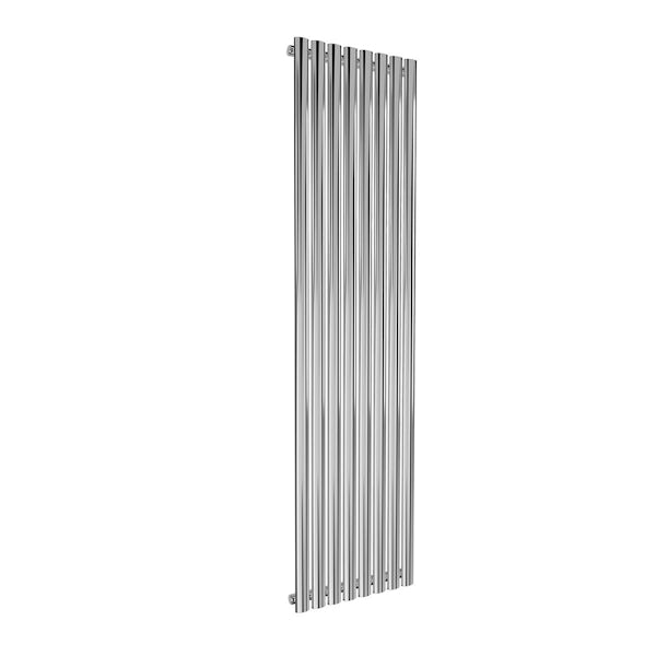 Reina Neval polished single vertical aluminium designer radiator
