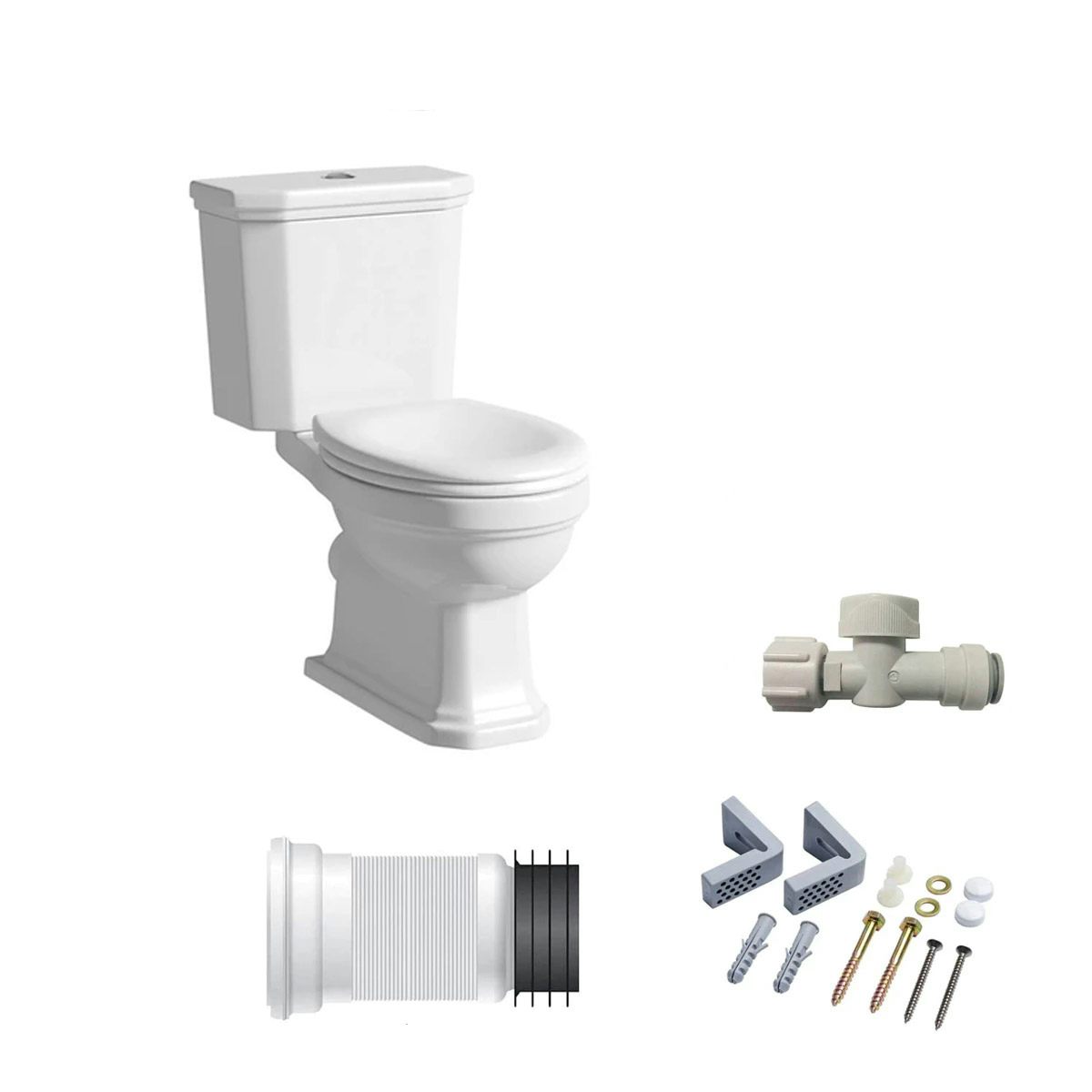 Regency Close Coupled Toilet Inc Seat | VictoriaPlum.com