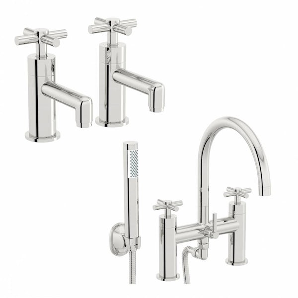 Tate Basin Tap and Bath Shower Mixer Pack
