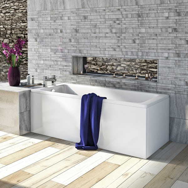 Kaldewei Eurowa and Orchard complete straight bath suite 1700 x 700
