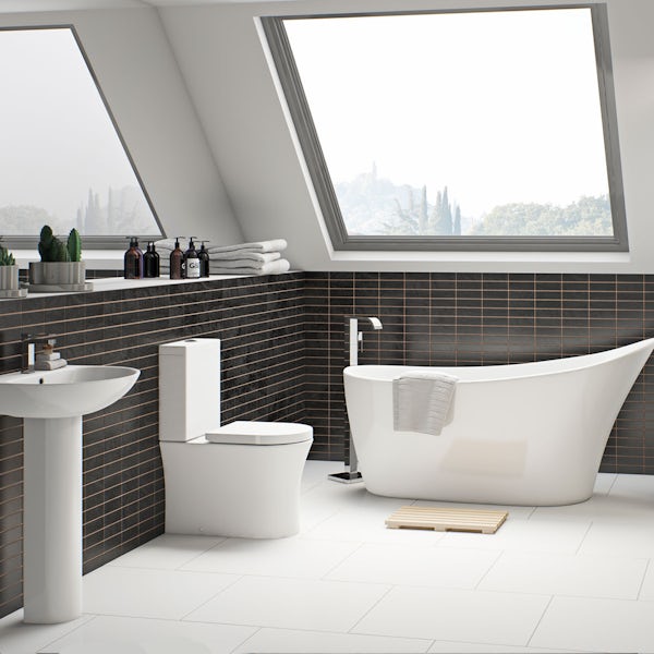 Hardy bathroom suite with freestanding bath