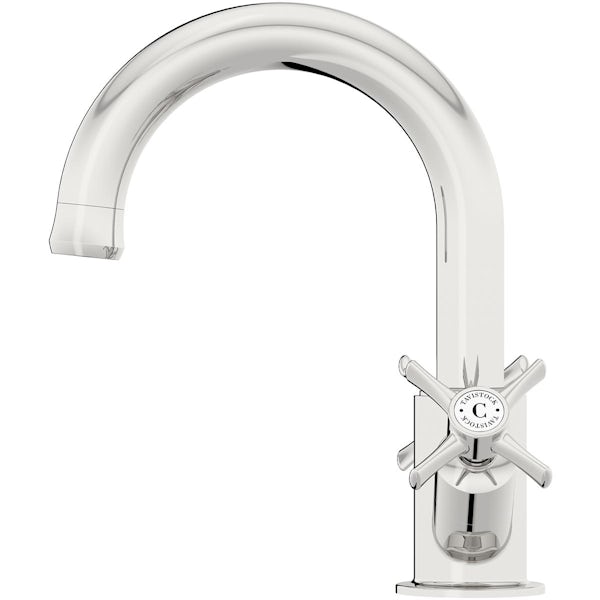 The Bath Co. Aylesford Modern basin mixer tap with waste