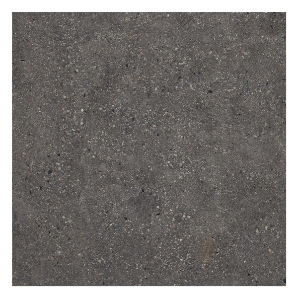 Michigan dark grey stone effect matt wall and floor tile 600mm x 600mm