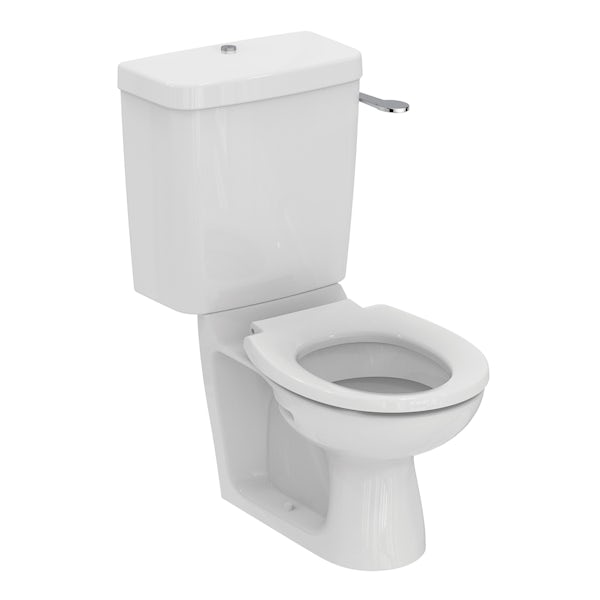 Armitage Shanks Contour 21 close coupled school toilet with lever handle, white seat and fixings