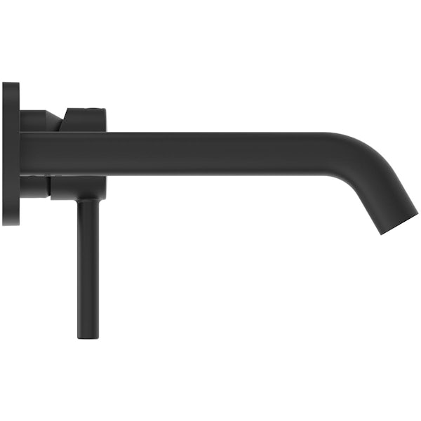 Ideal Standard Ceraline silk black wall mounted basin mixer tap