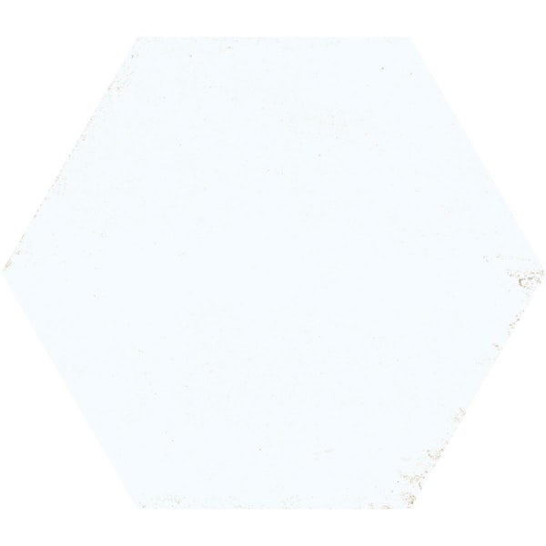 Calcolo Hope white hexagon gloss ceramic wall tile 150 x 173mm