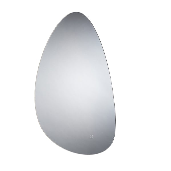 Mode Thorsen back-lit diffused LED illuminated mirror 800 x 500mm with demister