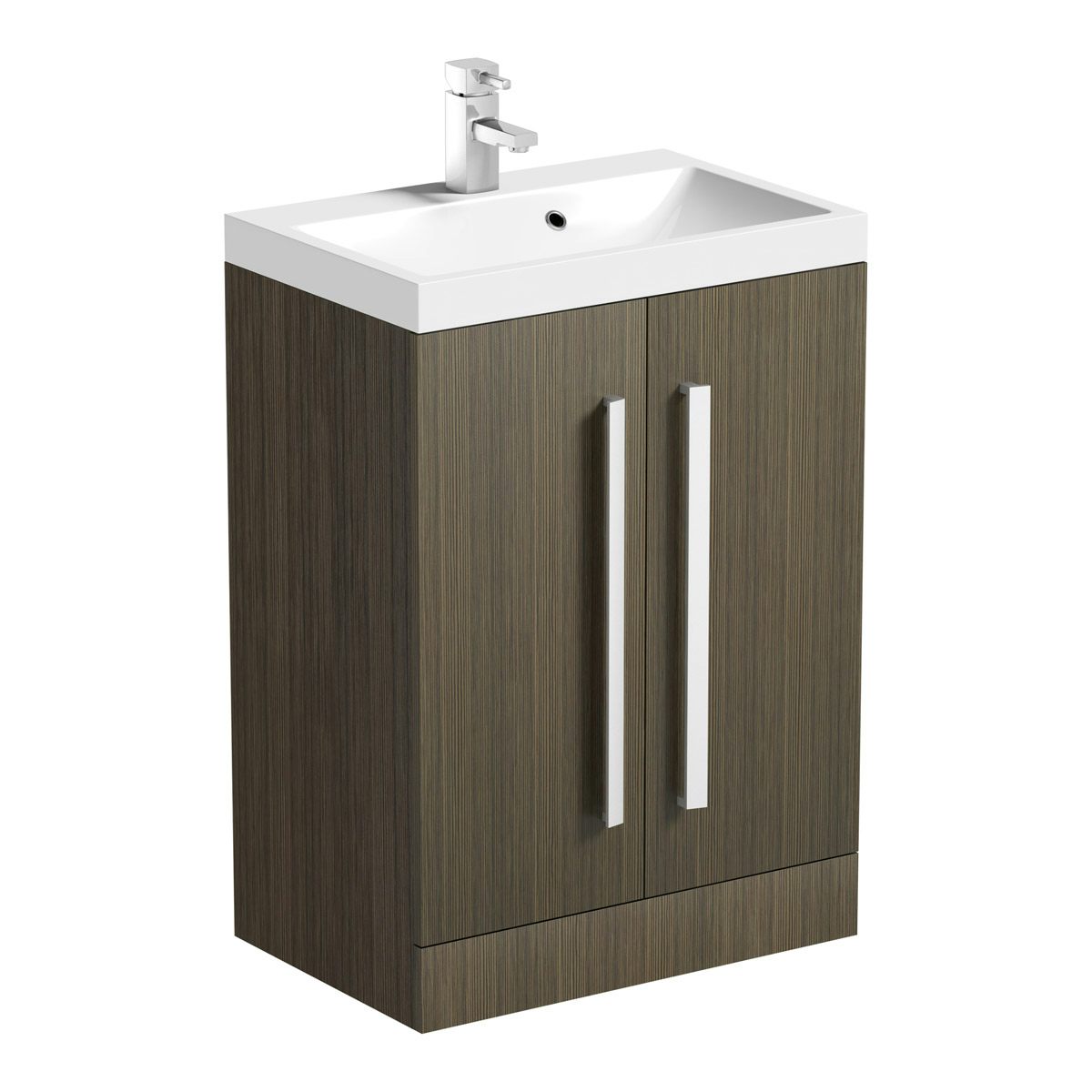 Orchard Wye Walnut Floorstanding Vanity Unit And Basin 600mm