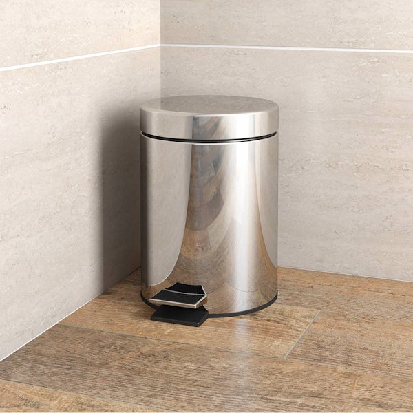 Options Round Stainless Steel 3l Bin