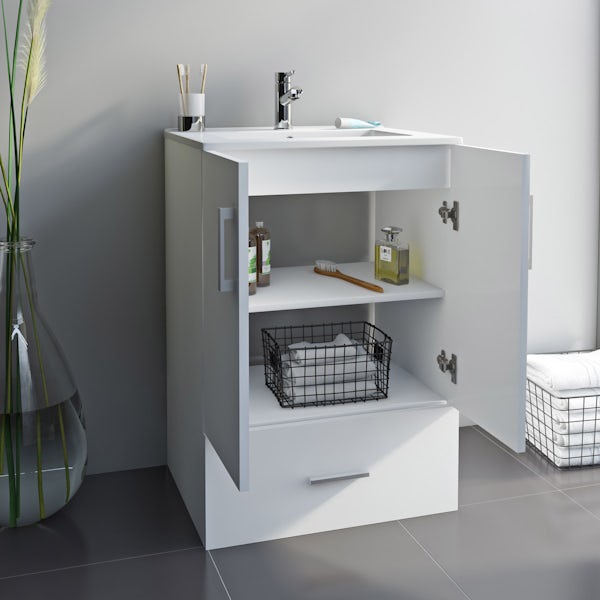 Orchard White family vanity unit and basin
