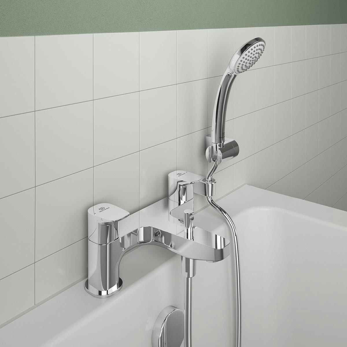 Ideal Standard Ceraplan dual control bath shower mixer tap with shower set