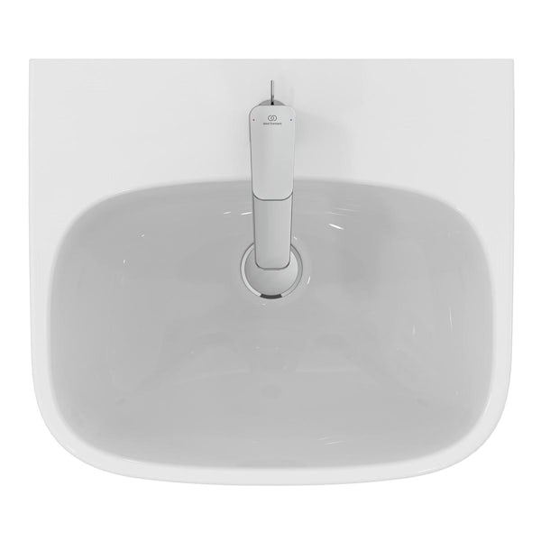 Ideal Standard i.life A 1 tap hole semi pedestal basin 500mm and fixing kit