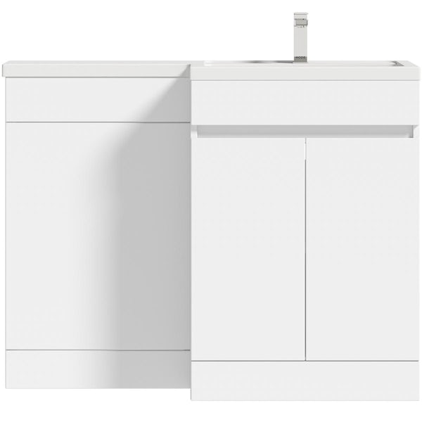 Mode Taw L shape gloss white right handed handleless combination unit