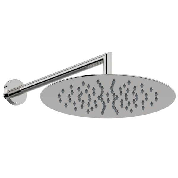 Mode round shower head and wall arm 300mm