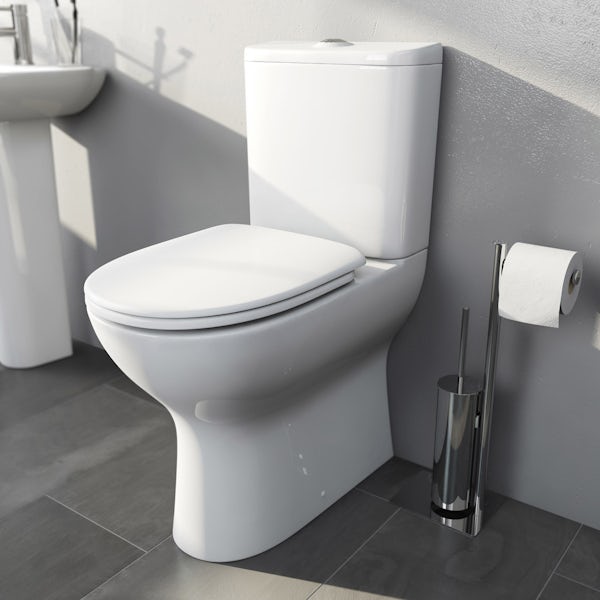 Mode Heath comfort height close coupled toilet with soft close toilet seat