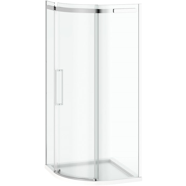 Mode Foster stainless steel quadrant shower enclosure 900 x 900