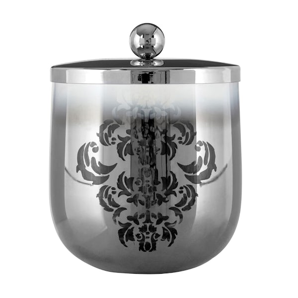 Elissa glass silver storage jar