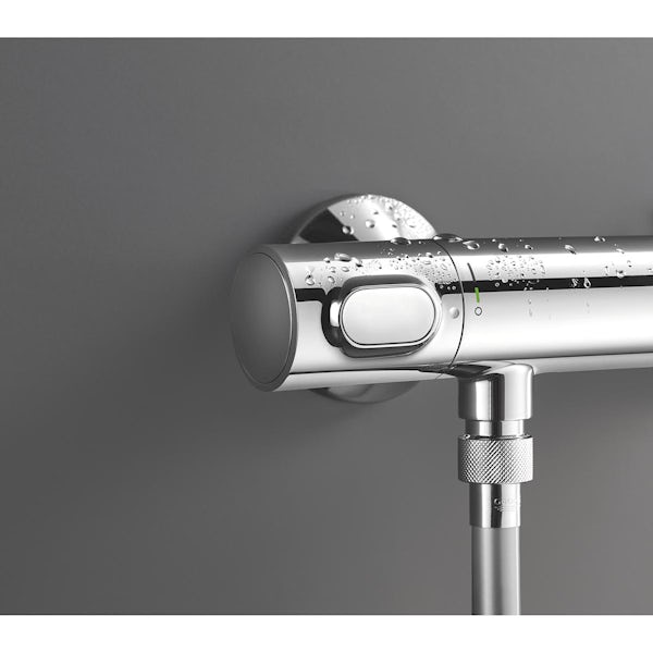 Grohe Precision Flow thermostatic round bar shower valve